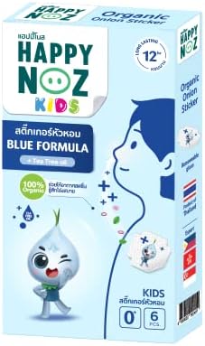 Feliz Noz, adesivo de cebola orgânica com óleo da árvore do chá, para aliviar a alergia e o nariz entupido, seguro para o bebê e fácil