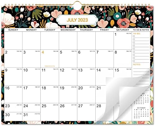 Calendário 2023-2024-Calendário de parede 2023-2024, julho de 2023 a dezembro de 2024, 11,6 '' x 14,8 '', 18 meses calendário com