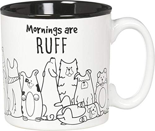 As manhãs de Burton e Burton são caneca de café cerâmica de ruff, 13 onças