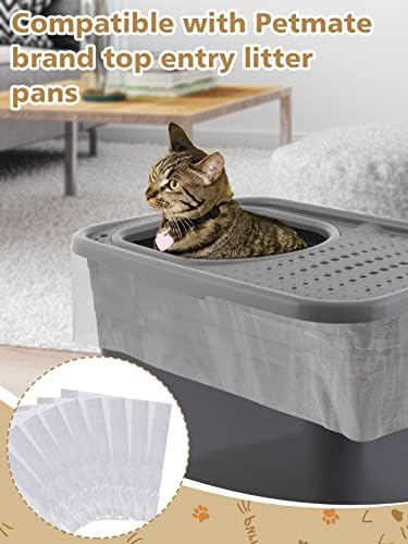 24 PCS Pan Finglens Fit for Petmate Brand, Compatível com Modelo de Bandeas de Litador de Entrada Top, Durável Sacos de