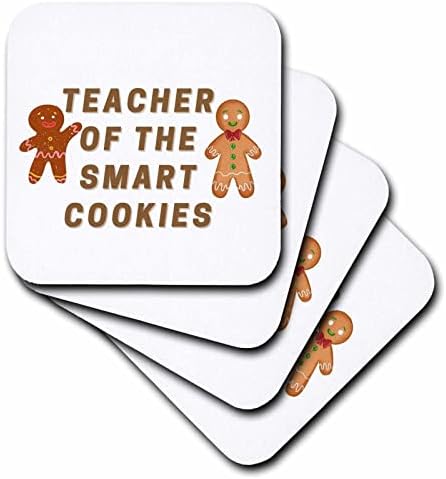 3Drose Funny Christmas Image and Text of Professor of the Smart Cookies - Coasters