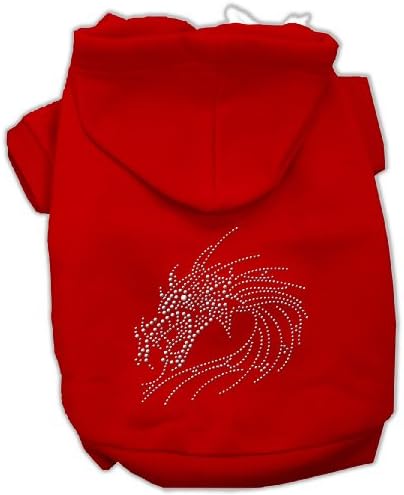 Hoodies de dragão cravejados xl vermelho