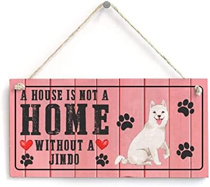 Amantes de cães citar sinal barbudo collie Uma casa não é uma casa sem um cachorro Funny Funny Wood Dog Sign Dog Memorial