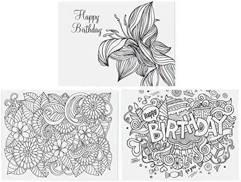 Cards e envelopes para colorir artes de lazer, branco