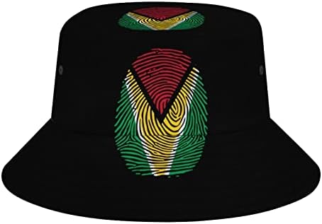 Guiana impressão digital Chapéus de balde elegante proteção UV Cap boné para homens e mulheres