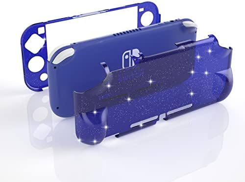 Echzove Glitter Comfort Grip Case para Switch Lite, Protetive Hard Case for Switch Lite Blue