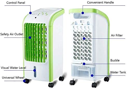 Ventilador de ar condicionado de ar condicionado resfriado de baixo ruído Liliang- Baixo, 3 velocidades refrigeradores de ar evaporativos