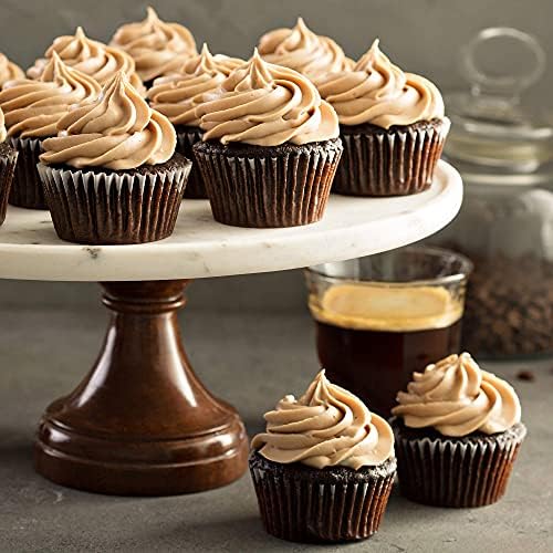 Lotas de cupcakes brancas de LotFancy, invólucros de cupcakes de tamanho padrão de 500pc, copos de assadeira de papel à prova de graxa para aniversário, feriados, sem cheiro, largura inferior de 1,97 polegada