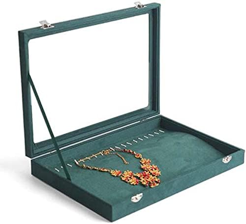 Seewoode AG205 Caixa de jóias de jóias de veludo Organizer