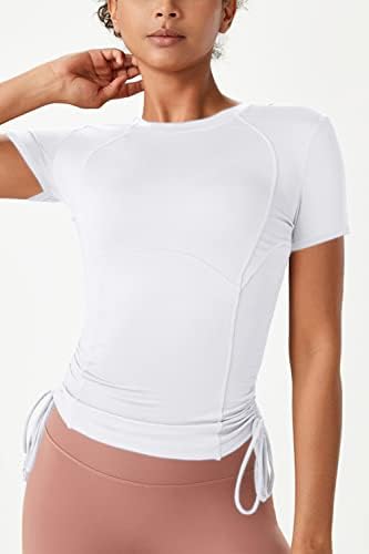 Almaree Workout Tops for Women Athletic Slave Shirts Roupas de ginástica de ioga com orifícios