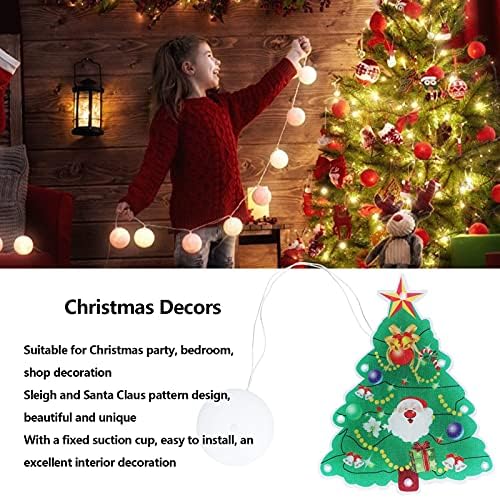 Janela de Natal de Pilipane pendurado Bateria leve lâmpada de otário LED, decorações de luzes de janelas de Natal, com copo de sucção,