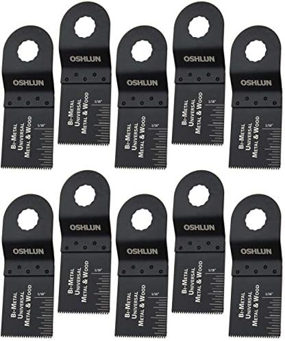 Oshlun MMR-0110 1-1/3 polegada Biol da ferramenta de oscilação bi-metal para Rockwell ou Worx Sonicrafter Hex, 10-Pack