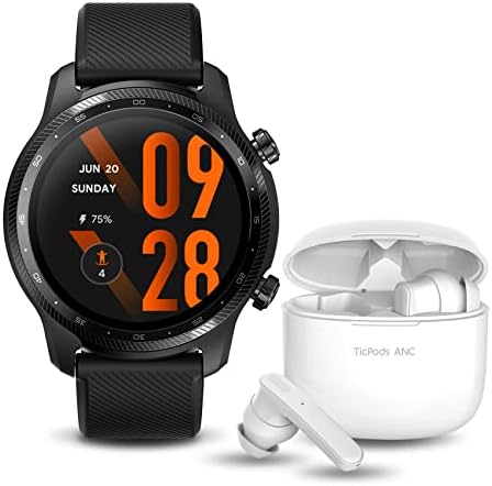 TicWatch Pro 3 Ultra GPS Smartwatch Plus ticpods ANC EARBUDOS DE EARBUDOS DE GELO BLUETOOTH 5.0 Wear OS relógio inteligente