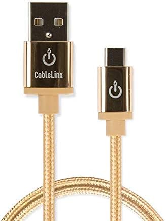 Cablelinx Micro USB Cable, micro para USB-A Charge/Sync trançado Tablets Samsung compatíveis