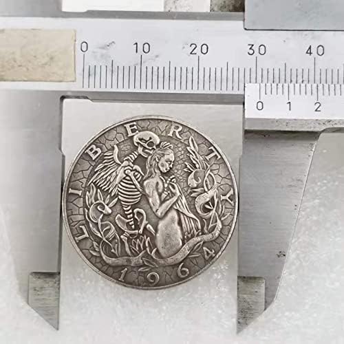 XIANGBINXUAN 1964 Vagabond Skull Vagrant Coin Comemoration Coleção de moedas Morgan Hobo Coin Coin Comemoration Moeda