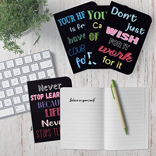 Notebook Mini Motivacional de Notas Inspiradas, 20 Pack Journal Pocket Blinse Blinshs Bulk for School Office Office Travel