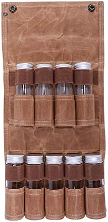 Kit de bolsa de especiarias de Gofidin com mini condimento 9 garrafa kit de especiarias portáteis de viagem para camping ao ar livre piquenique para churrasco