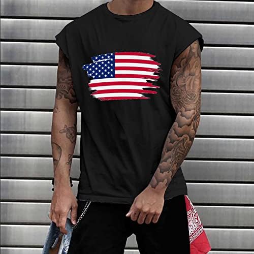 American Flag Tank Tops for Men 2023 Camisa patriótica Vintage 4 de julho Colete de moda Summer Summer SleeSty Tops Tops