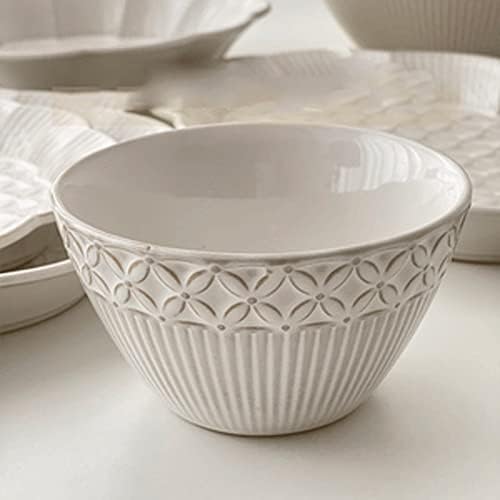 Liuzh Ceramic Dinnerware Definir pratos de alimentos pratos pratos de jantar salada sopa tigela de pratos e tigelas