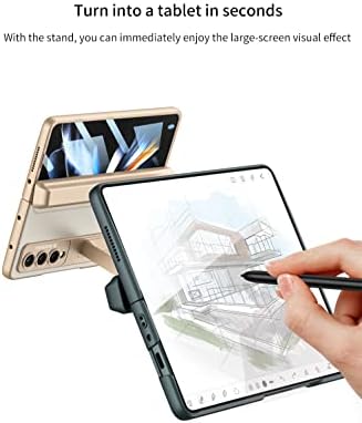 Shieid Samsung Z Fold 4 Cague Couather com porta-caneta, Galaxy Z Fold 4 Caixa com proteção contra protetora de tela embutida
