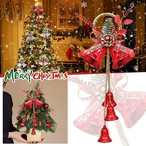 Afeidd Christmas Bells Arrenos de Natal Ornamentos pendentes de shopping shopping bells duplo ornamentos de pequenos pássaros decorativos para fora