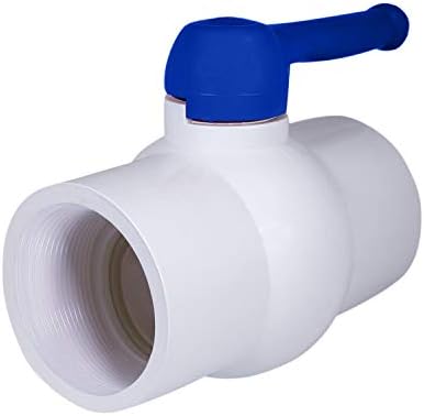 Válvula de válvula de linha média PVC Ball Válvula Blue T Handle para água potável 3 pol.