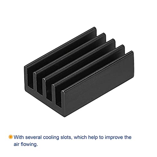 Meccanidade de dissipação de calor eletrônico Resfriador de alumínio de alumínio 14x9x5mm para pacote preto da CPU de 10