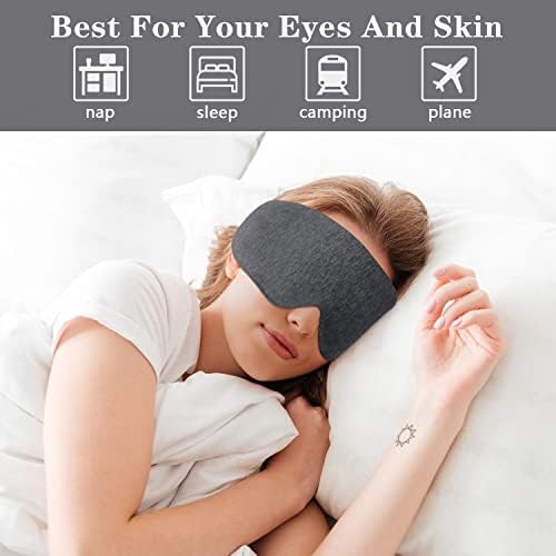 SUNOPAS 2022 Máscara de sono - máscara de olho confortável para dormir Bloqueio de luz respirável Máscara de dormir - Melhores máscaras de sono noturnas para mulheres/homens/crianças