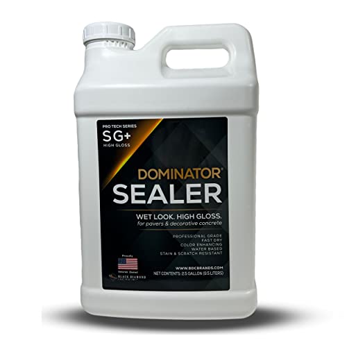 Dominator SG+ Sealador de acrílico claro 2,5 gal | Selador de pavimentação de alto brilho | Aparência molhada, aprimoramento