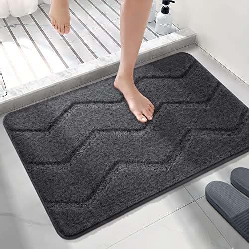 Tapetes de banho aiziblish, tapetes de banheiro ultra macio e não deslizante, tapete de cozinha absorvente de microfibra,
