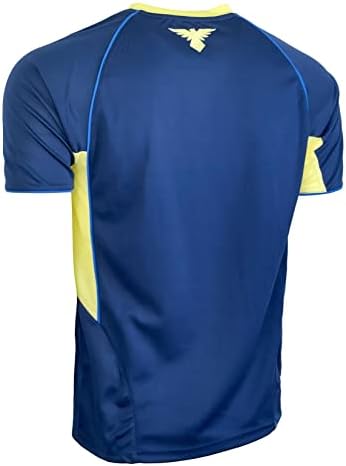 Icon Sports Men's Club America camisa, camisa de futebol de manga curta, camiseta licenciada do Club America Navy