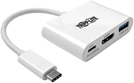 Tripp Lite USB C a HDMI Multiporta Adaptador de vídeo Conversor 4k x 2kw/ USB-A Hub e carregamento USB-C PD, Thunderbolt