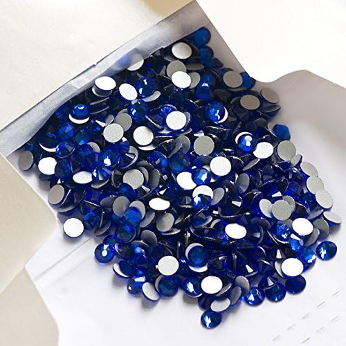 SS3 1440pcs Cristal Glass Sapphire Back Back Art Stranss Cola em strassm strass em quentes pedras de vidro de cristal para traje de ginástica de vestuário