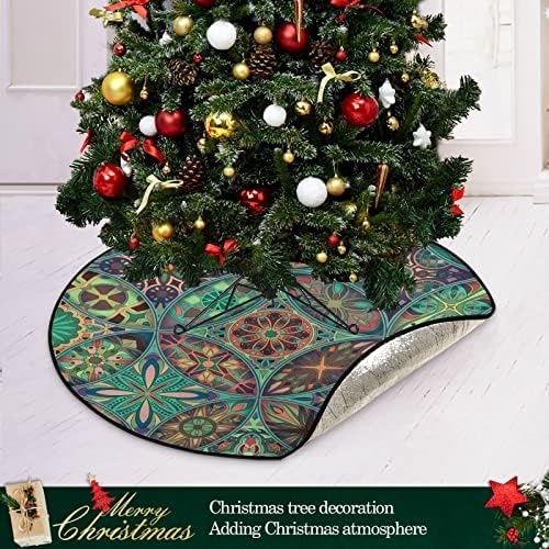 Kigai vintage colorido colorido poliéster Material Material Tapa de árvore de Natal, pode ser usado para decoração de casa de festa