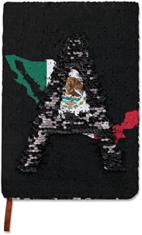 Mapão de bandeira do México Cadez Funnic Notebook Reverso Flip Lokin Diário do diário para materiais de escritório de viagens