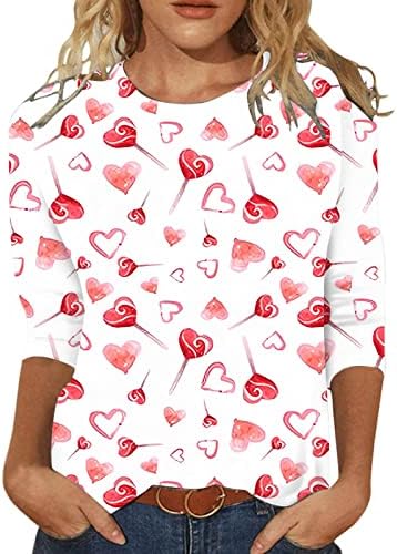 Camisas dos namorados para mulheres 2023 Tees gráficos Tops de férias de primavera Plus Tamanho Y2K Roupas confortáveis