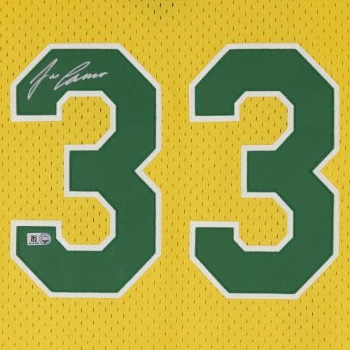 Emoldurado Jose Canseco Oakland Athletics Autografou Yellow Mitchell & Ness Réplica Jersey - Jerseys MLB autografadas