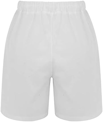 Shorts de linho de algodão para mulheres casuais no verão shorts de cintura solta lounge short confortável tênis respirável