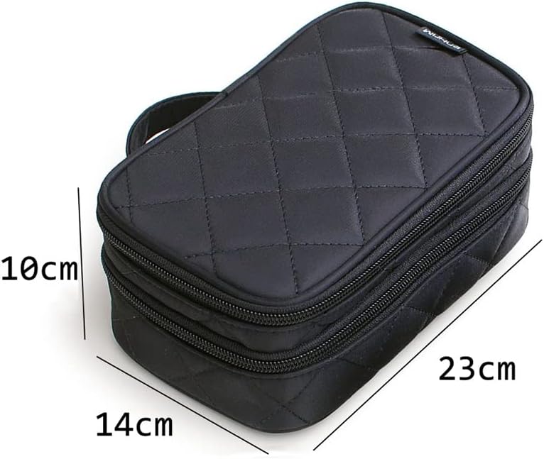 MMllzel Makeup Bag Women Women-camada de camada dupla organizadora de viagem de grande capacidade