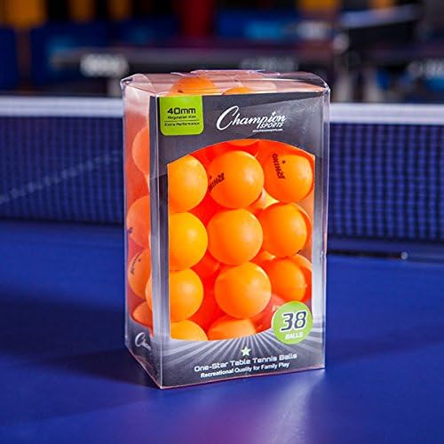 Pacote de bola de tênis de tênis de 1 estrela - bolas de pingue -pongue laranja, conjunto de 38, com design de tênis sem costura de 40 mm - equipamentos de tênis de mesa de recreação, acessórios
