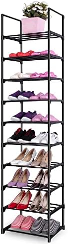 Rack de sapatos Oyrel, organizador de rack de sapatos resistentes, rack de sapatos estreitos para armários, suporte de sapato, prateleira de sapatos