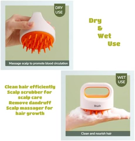 Hiquay 2 PCS Brush de shampoo de cabelo, lavador de couro cabeludo para cuidados com o couro cabeludo, massageador de couro