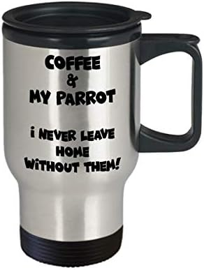 Caneca de viagem Parrot - Copo de café engraçado e fofo - perfeito para viagens e presentes