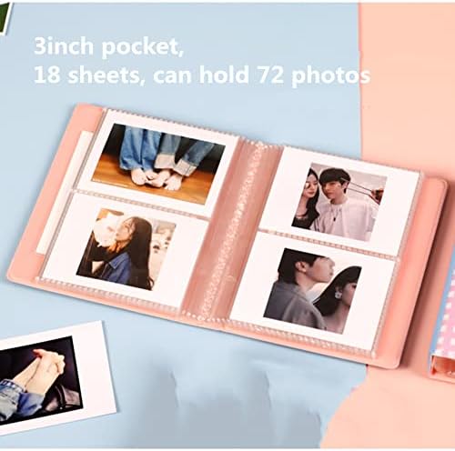 Álbum de fotocard KPOP 72 Pocket Kawaii Love Window Photo Card Holder Collect Book para 3 polegadas Polaroid Instax, Red, Álbum-Red