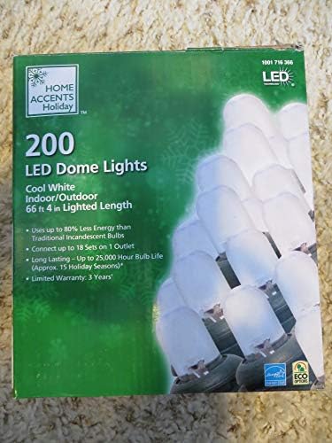 Acentos domésticos Holida de férias 200 LED LED DOME BRANCO LUZ