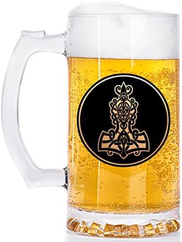 Thor martelo mjolnir caneca viking vidro cerveja caneca personalizada cerveja de vidro caneca premium vidro tankard presente