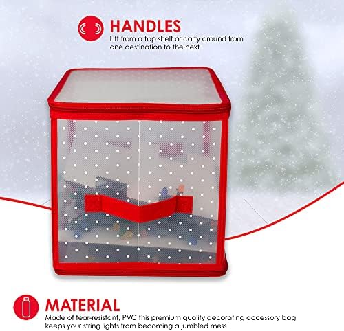 Home Basics Basics Polca texturizada bolsa de luz de Natal Férias sazonais Clear Transparent Storage para Páscoa, 4 de julho,