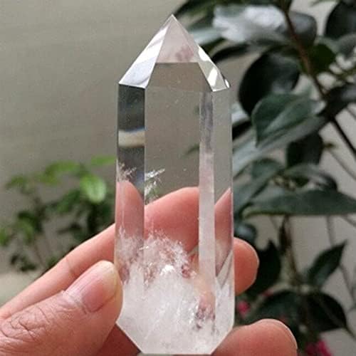 Aqclay Clear Natural Quartz Crystal Crystal Sixed Wand Point Point Specimen Feng Shui Decoração Natural Stone
