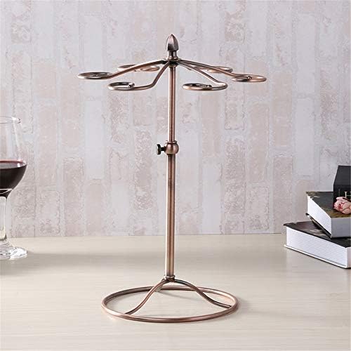 Simplicidade criativa Simplicidade criativa Contador de parede Monta de vidro Metal Metal Ajustável Porta de vidro de vinho Stand Wine Glass Rack Organizador de 6 gancos de gancho de mesa