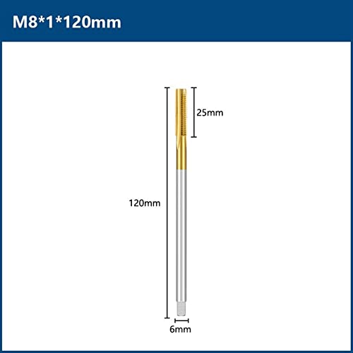 Torneira de parafuso Frill m2-m12 Torne a flauta reta 90-150 Comprimento da máquina métrica do plugue da máquina para parafuso